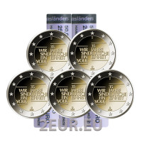 Saksamaa 2 eurot rulli UNC 2025 – 35 aastat Saksamaa ühtsust – ADFGJ
