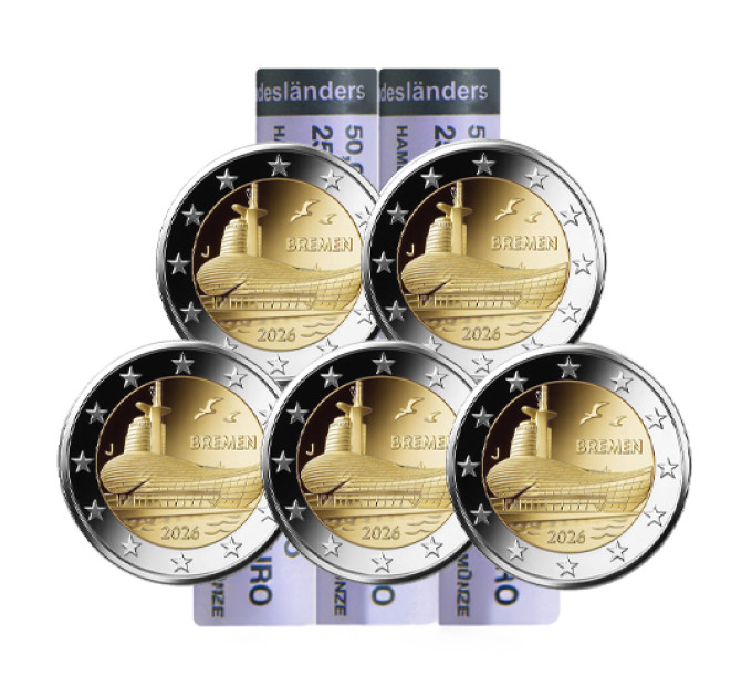Germany 2 euro roll UNC 2026 - Bremen - ADFGJ