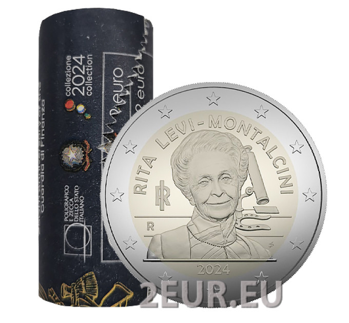 Italy 2 euro UNC roll 2024 - Rita Levi-Montalcini