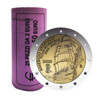 Itaalia 2 euro UNC roll 2025 – Amerigo Vespucci laeva reis