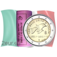 Itaalia 2 euro UNC rull 2011 – 150 aastat Itaalia ühendamisest