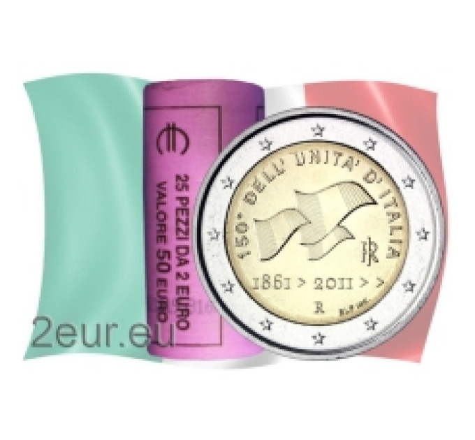 Italy 2 euro UNC roll 2011 - The 150 Years of the Unification of Italy