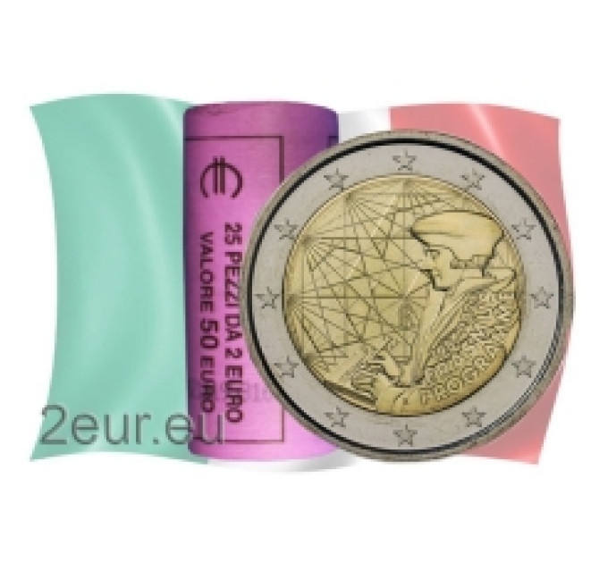 Italy 2 euro UNC roll 2022 - 35 Years of the Erasmus