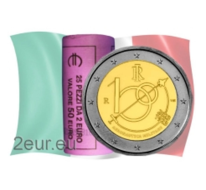 Italy 2 euro UNC roll 2023 - 100 Years of the Italian Air Force