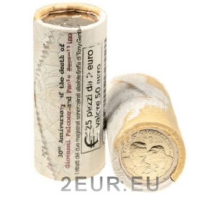 Italy 2 euro UNC roll 2022 - 30th anniversary of the death of Giovanni Falcone and Paolo Borsellino
