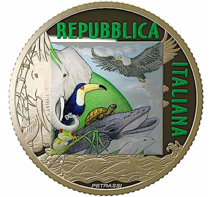 Italy 5 euro PROOF 2021 - Endangered Animals - Polar Bear