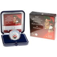 Itaalia 5 euro hõbe PROOF 2021 – Dante Alighieri surma 700. aastapäev