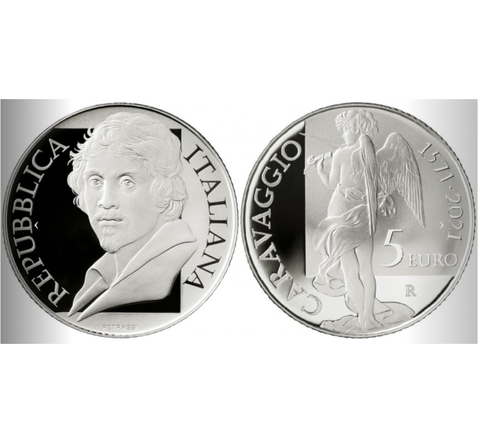 Italy 5 euro Silver PROOF 2021 - 450th Anniversary of the birth of Caravaggio