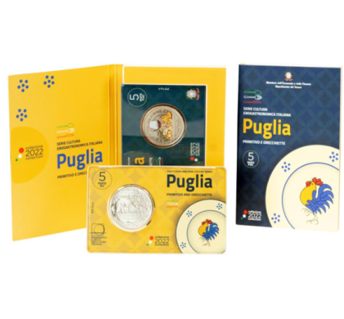 ITALY 5 EURO BU 2022 - Italian Food and Wine Culture - Primitive and Orecchiette