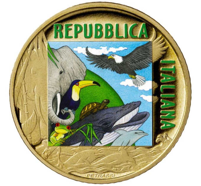 Italy 5 euro PROOF 2022 - Endangered Animals - Jaguar