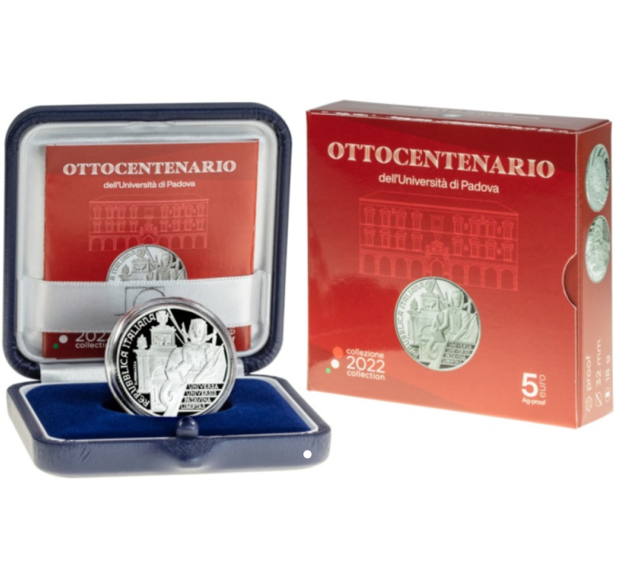 Italy 5 euro Silver BU 2022 - 800 Years University of Padua