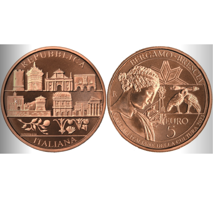 ITALY 5 EURO BU 2023 - Italian Cultural Capitals - Bergamo and Brescia