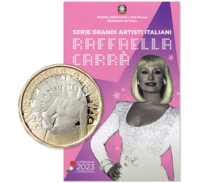 ITALY 5 EURO BU 2023 - Great Italian Artists Series - Raffaella Carrà