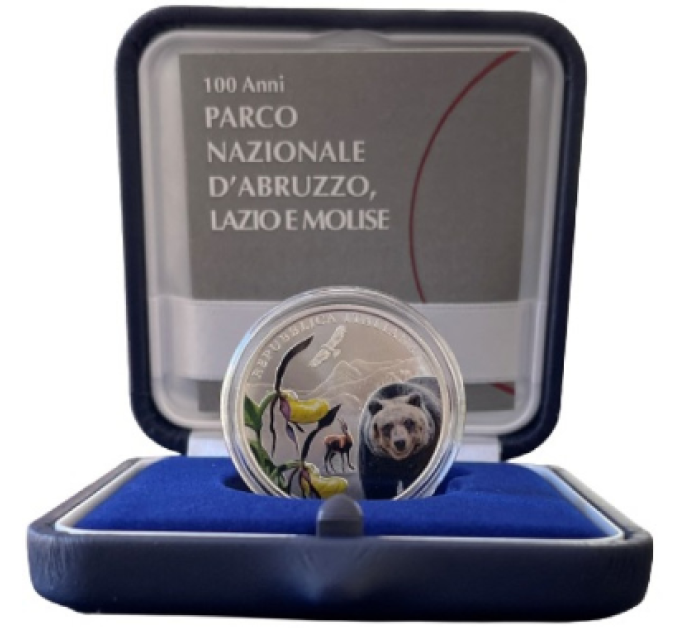 Italy 5 euro Silver PROOF 2023 - 100 Years of the establishment of the National Park of Abruzzo, Lazio and Molise