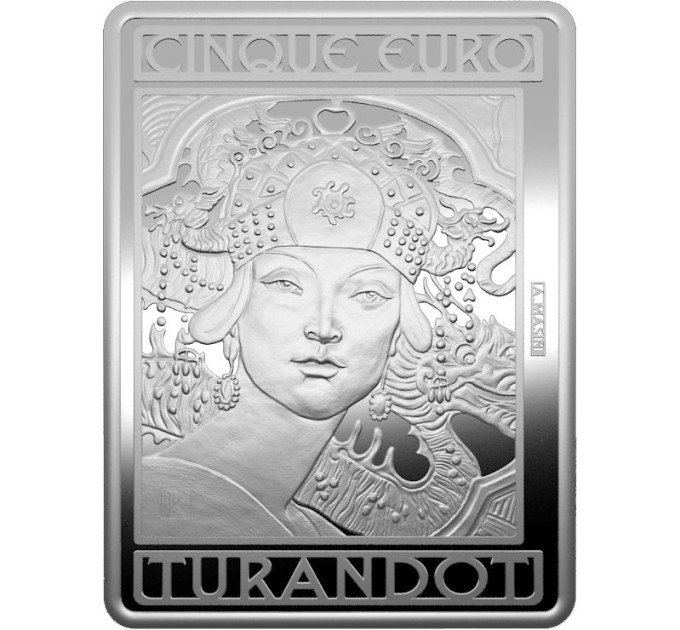 Italy 5 euro Silver PROOF 2024 - 100 years since the death of Giacomo Puccini