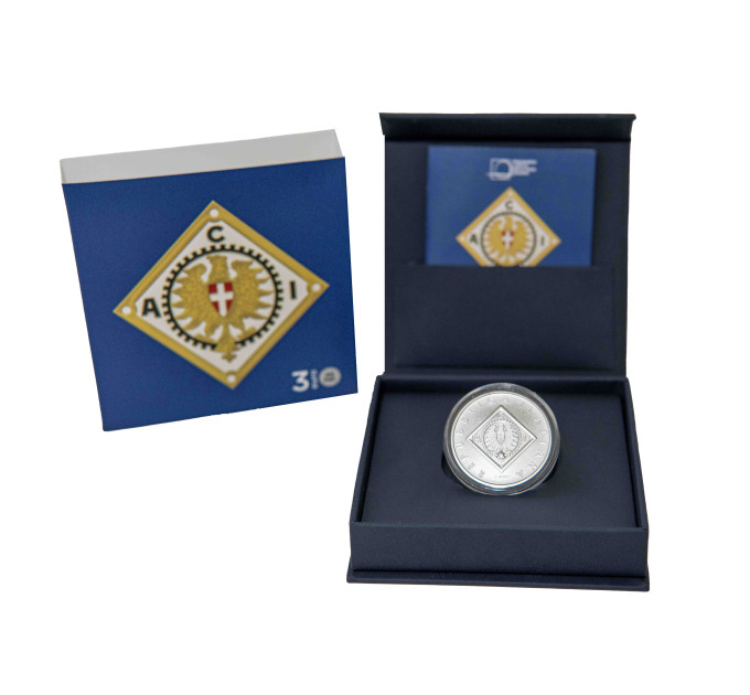 Italy 3 euro Silver BU 2025 - 120th anniversary of the foundation of ACI - Automobile Club of Italy