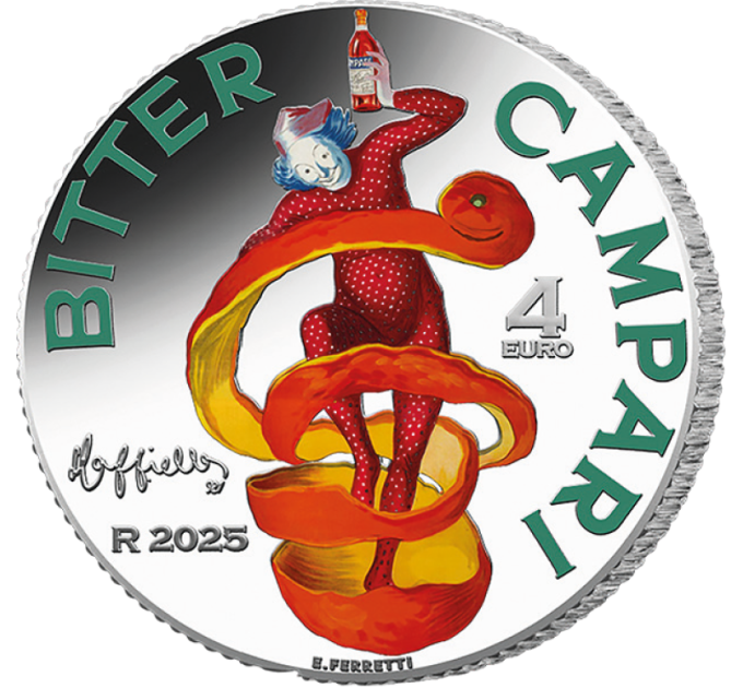 Italy 4 euro Silver BU 2025 - Campari silver