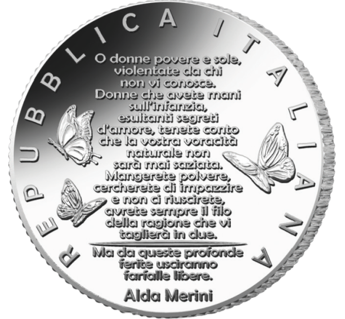 Italy 5 euro Silver BU 2025 - Against violence against women