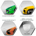 Italy 5 euro Silver BU 2025 - Italian Excellences - Lamborghini cars - Triptych