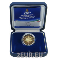 Itaalia 2 euro proof 2022 – Itaalia riikliku politsei asutamise 170. aastapäev
