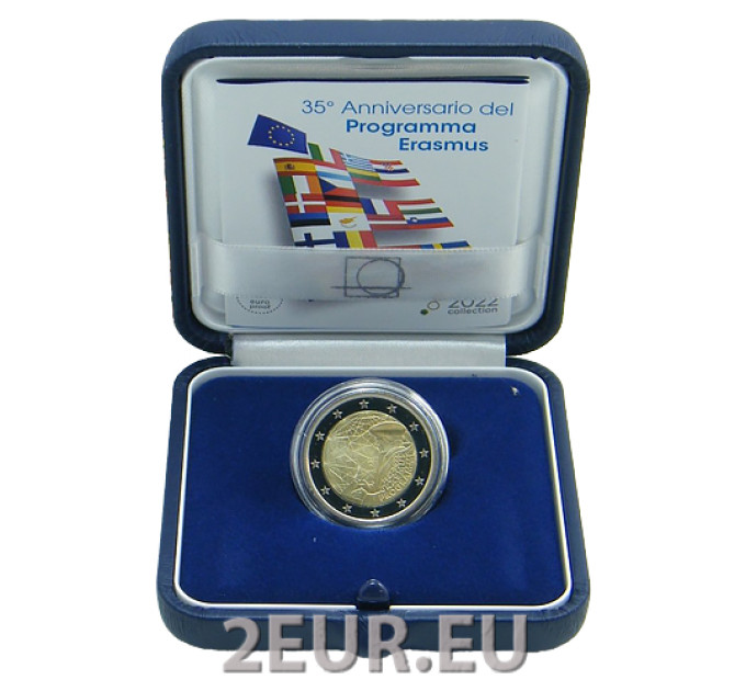 Italy 2 euro proof 2022 - 35 Years of the Erasmus Programme