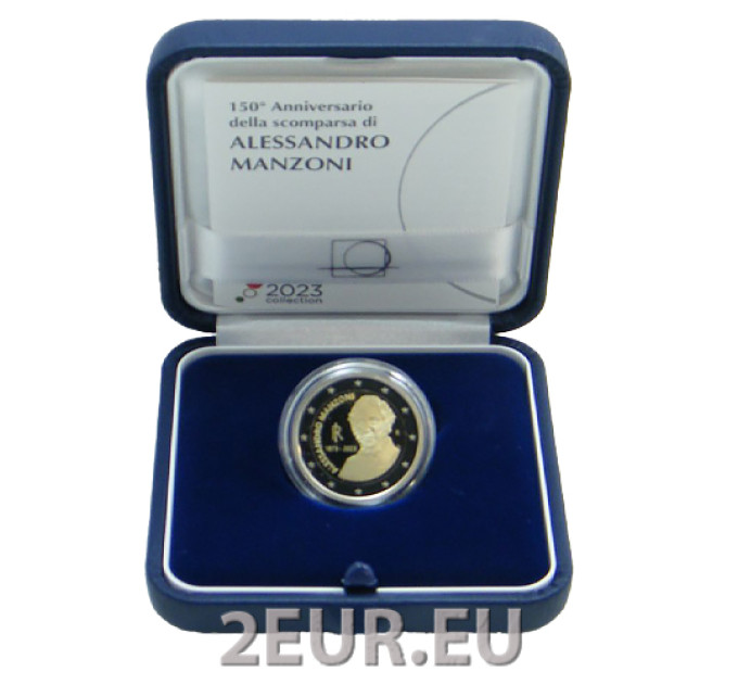Italy 2 euro proof 2023 - 150th Anniversary of the Death of Alessandro Manzoni
