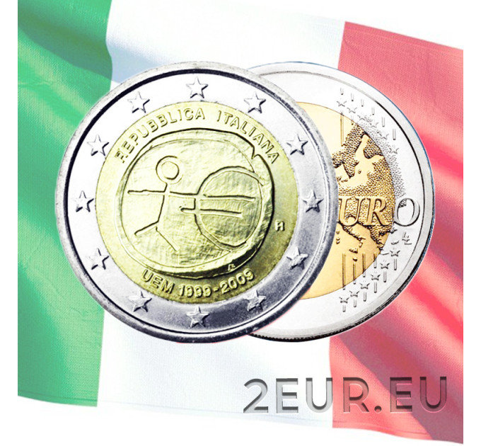 Italy 2 euro UNC 2009 - 10 Years Euro
