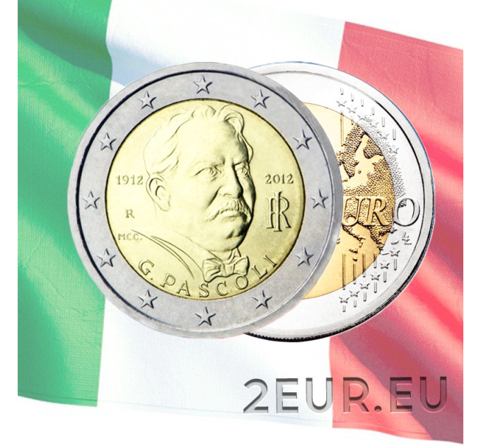 Italy 2 euro UNC 2012 - 100th Anniversary of the Death of Giovanni Pascoli