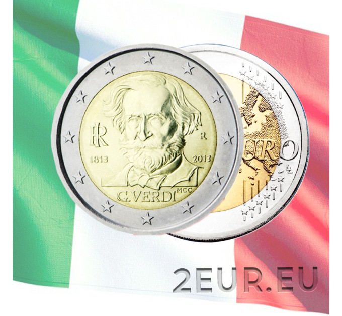 Italy 2 euro UNC 2013 - 200th anniversary of the birth of Giuseppe Verdi