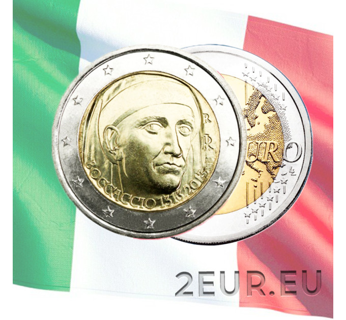 Italy 2 euro UNC 2013 - 700th Anniversary of the Birth of Giovanni Boccaccio