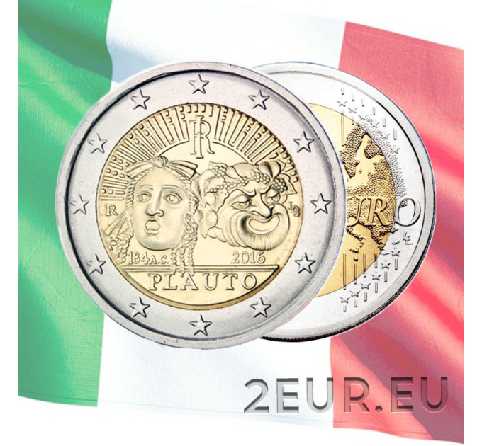Italy 2 euro UNC 2016 - 2200th Anniversary of the Death of Tito Maccio Plauto
