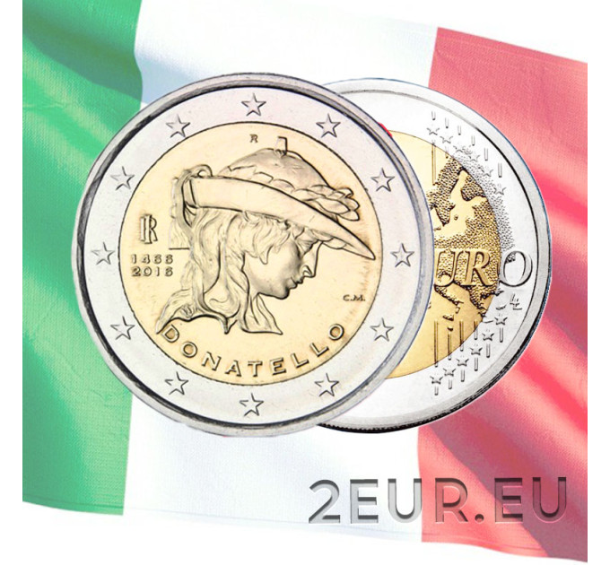 Italy 2 euro UNC 2016 - 550th Anniversary of the Death of Donatello