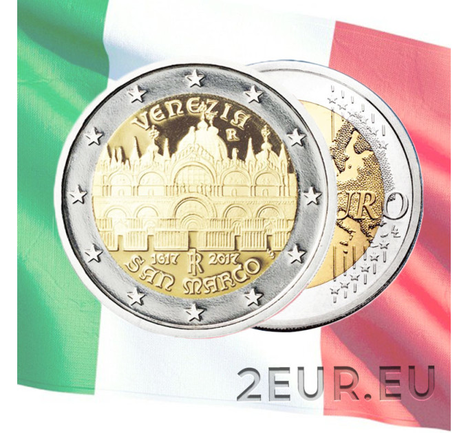 Italy 2 euro UNC 2017 - 400 Years Since the Completion of St Mark's Basilica