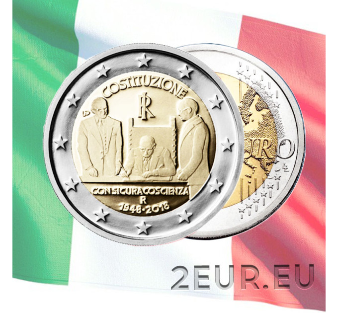 Italy 2 euro UNC 2018 - 70 Years Constitution of the Italian Republic