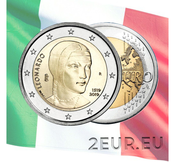 Italy 2 euro UNC 2019 - 500th Anniversary of the Death of Leonardo da Vinci