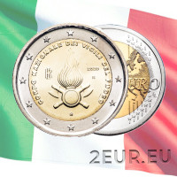 Itaalia 2 euro UNC 2020 – riikliku tuletõrjekorpuse 80. aastapäev