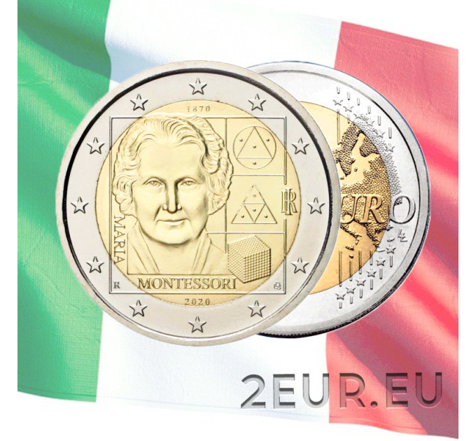 Italy 2 euro UNC 2020 - 150th Anniversary of the Birth of Maria Montessori