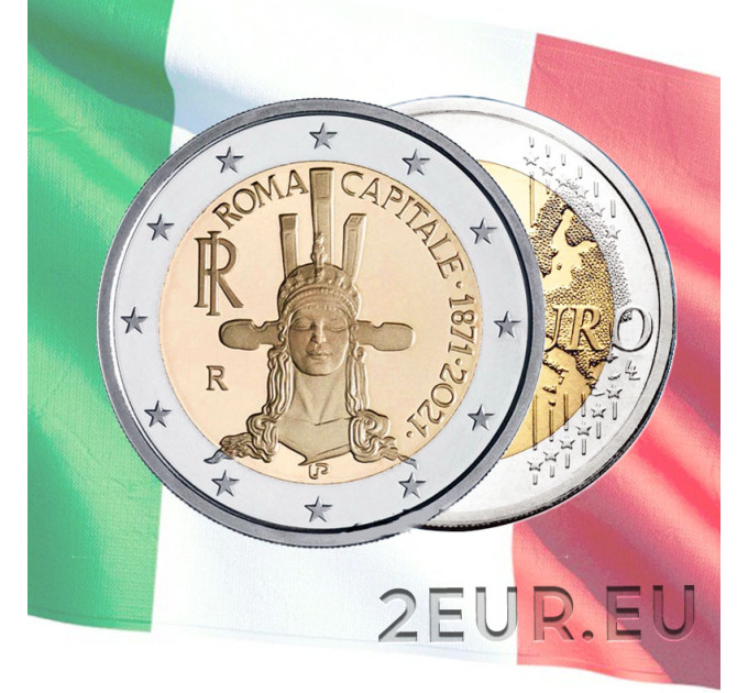 Italy 2 euro UNC 2021 - 150th Anniversary of the Proclamation of Rome as the Capital of Italy