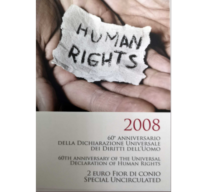 Italy 2 euro BU 2008 - HUMAN RIGHTS