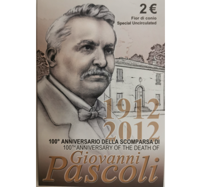 Italy 2 euro BU 2012 - 100 YEARS OF THE DEATH OF GIOVANNI PASCOLI