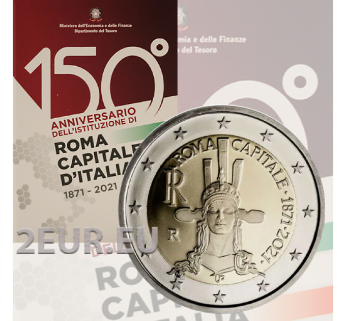 Italy 2 euro BU 2021 - 150th anniversary of the declaration of the city of Rome as the capital of Italy