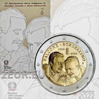 Itaalia 2 euro BU 2022 – Giovanni Falcone'i ja Paolo Borsellino 30. surma-aastapäev