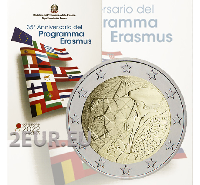 Italy 2 euro BU 2022 - 35 Years of the Erasmus Programme
