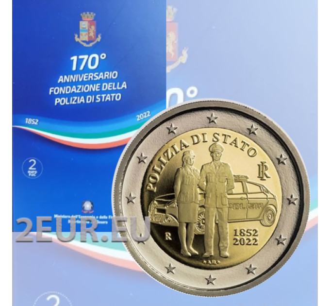 Italy 2 euro BU 2022 - 170th Anniversary of the Foundation of the State Police