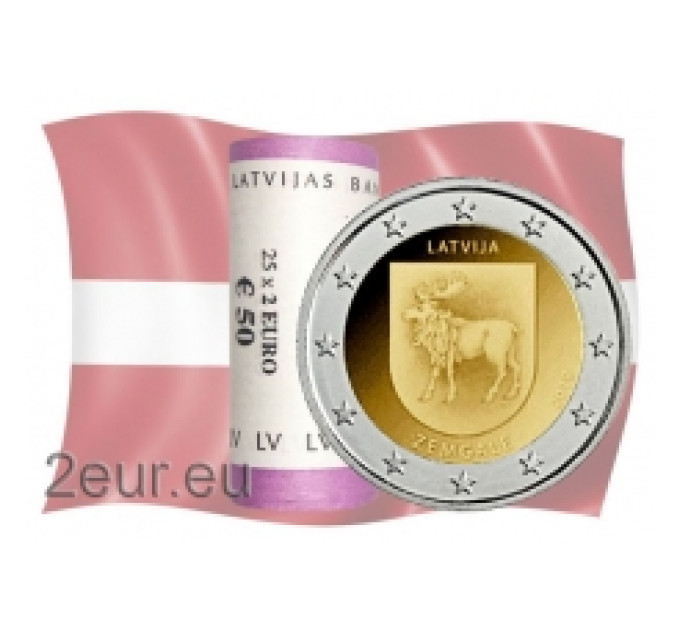 Latvia 2 euro UNC roll 2018 - Zemgale