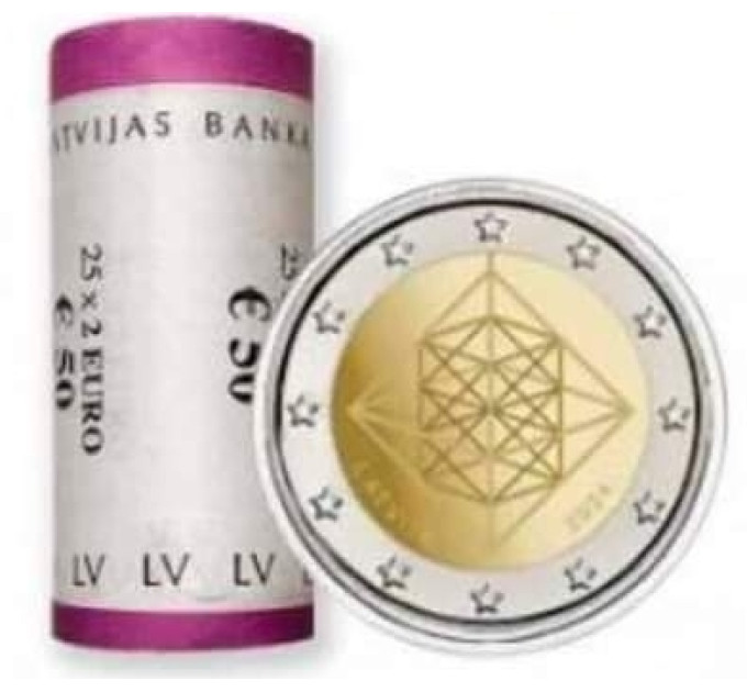 Latvia 2 euro UNC roll 2024 - Himmeli