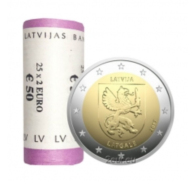 Latvia 2 euro UNC roll 2017 - Latgale