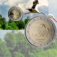 Läti 2 eurot BU 2015 - Kurg 