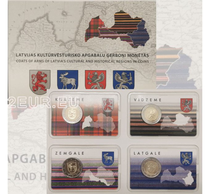 Latvia 2 euro BU 2016 - 2018 - Regions of Latvia 2016 - 2018