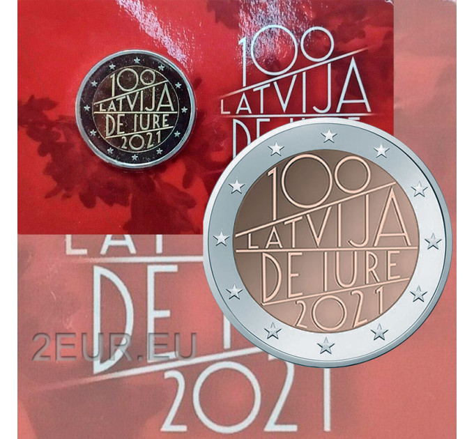 Latvia 2 euro BU 2021 - 100th Anniversary of the Recognition of the Republic of Latvia